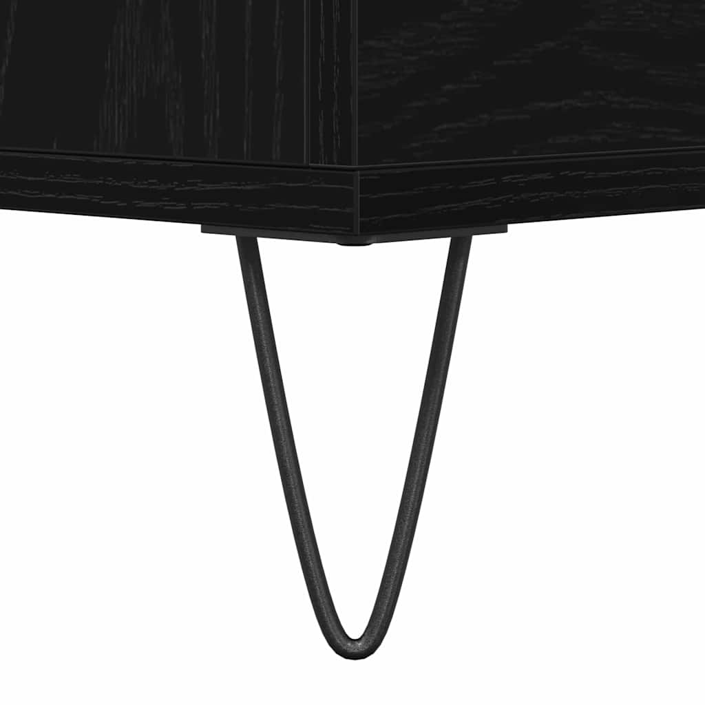 Dressoir met lade Zwart Eiken 60 x 35 x 70 cm Bewerkt hout is nu te koop bij PeponiXL, paradijselijk wonen!