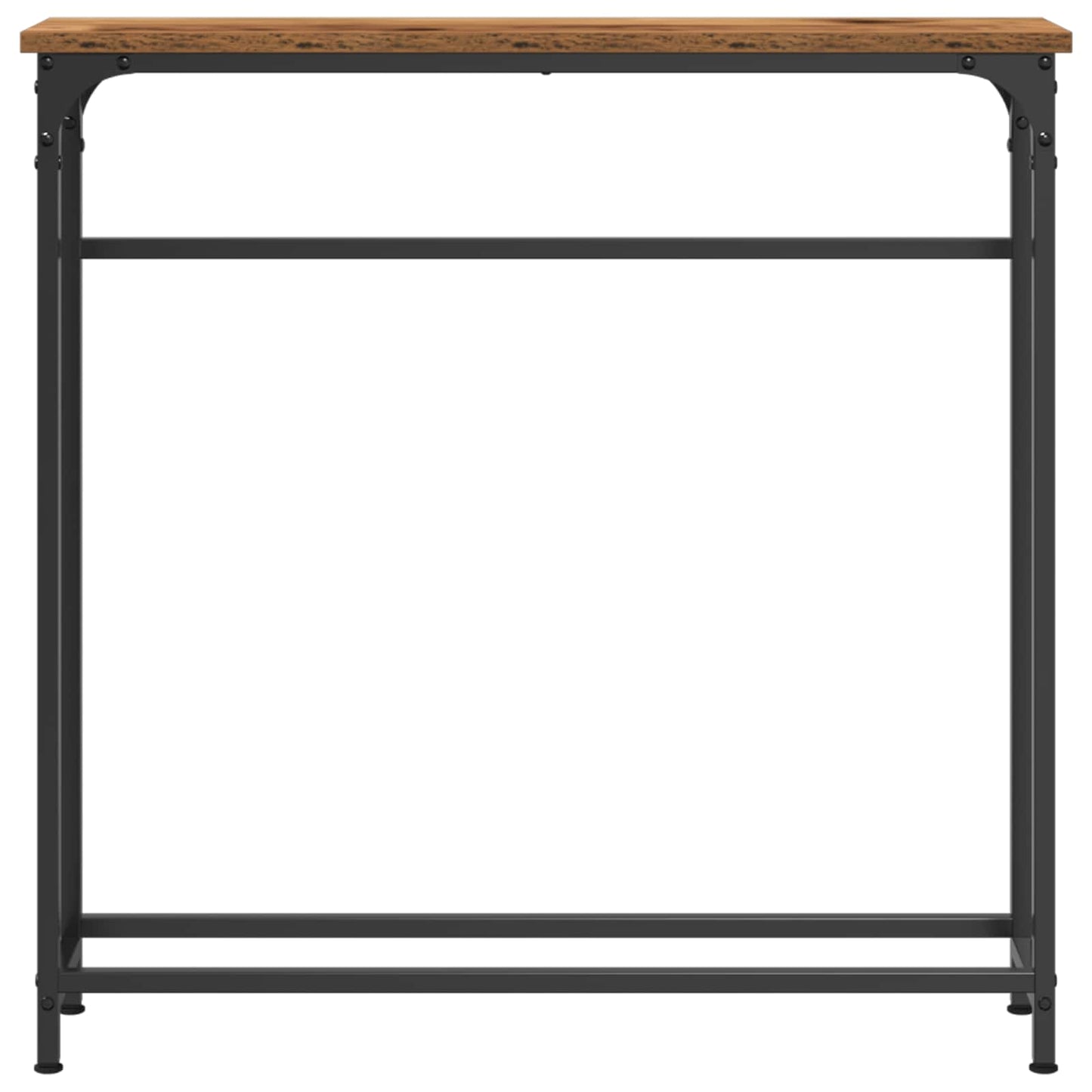 Wandtafel met plank Oudhout 75 x 19,5 x 75 cm Bewerkt hout is nu te koop bij PeponiXL, paradijselijk wonen!
