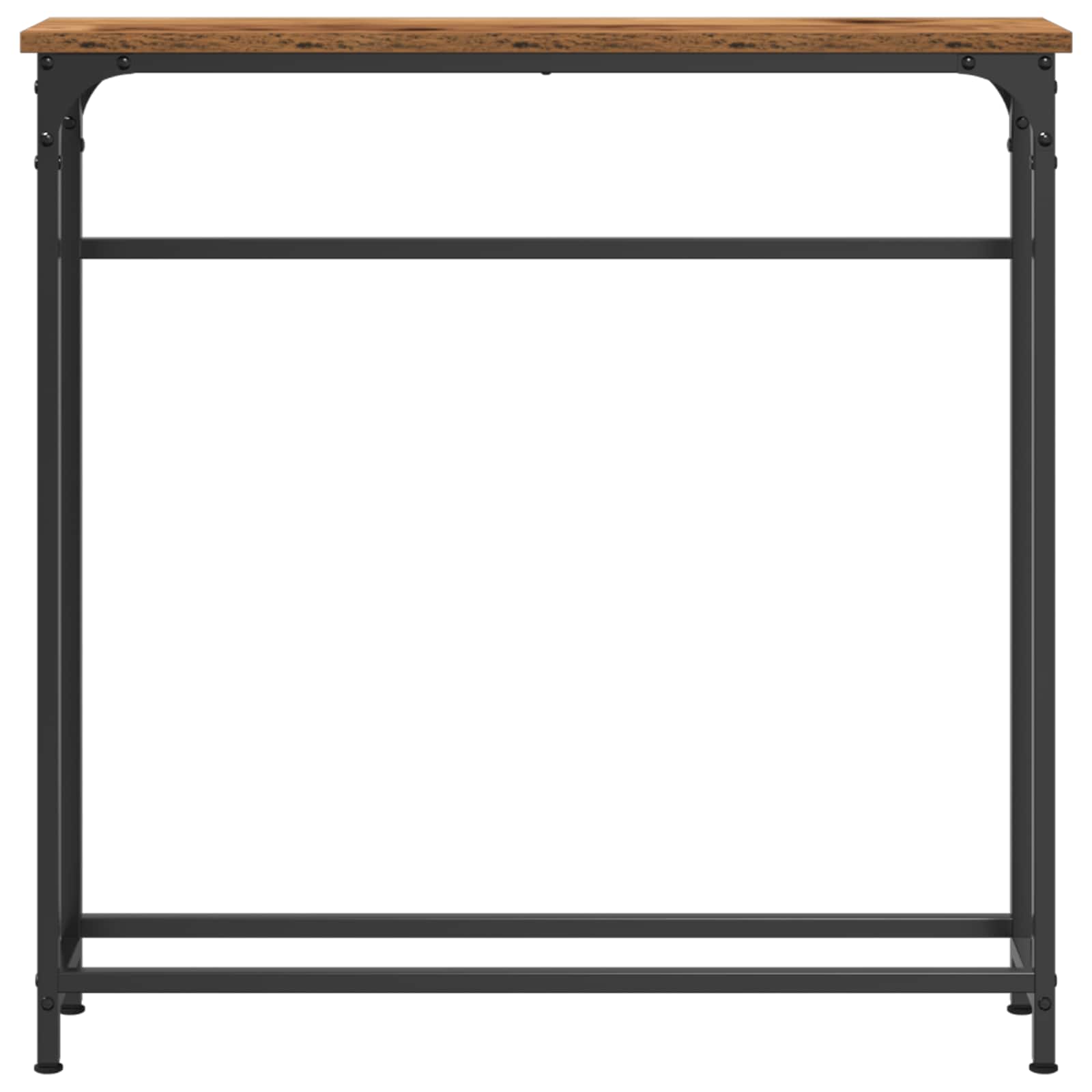 Wandtafel met plank Oudhout 75 x 19,5 x 75 cm Bewerkt hout is nu te koop bij PeponiXL, paradijselijk wonen!
