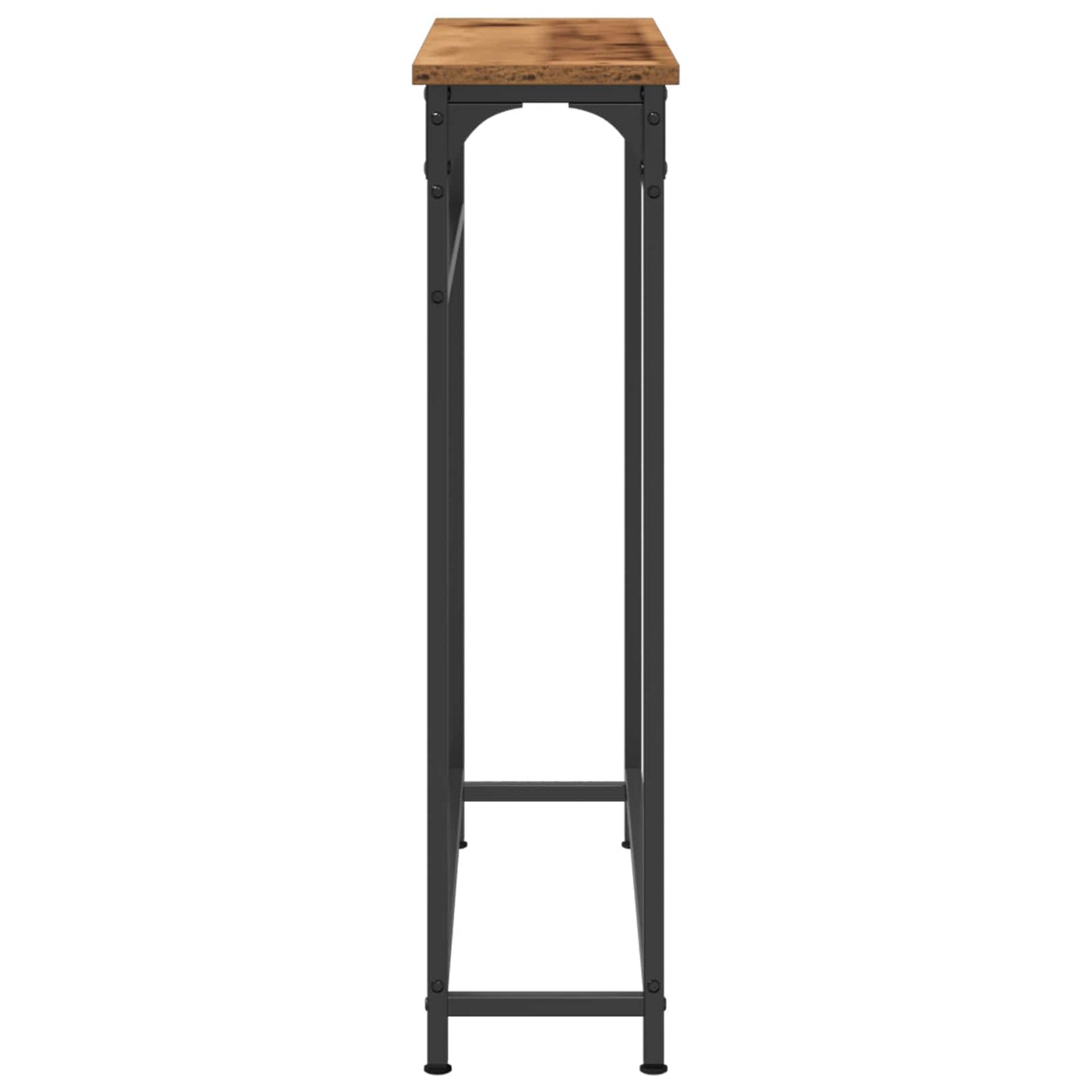 Wandtafel met plank Oudhout 75 x 19,5 x 75 cm Bewerkt hout is nu te koop bij PeponiXL, paradijselijk wonen!