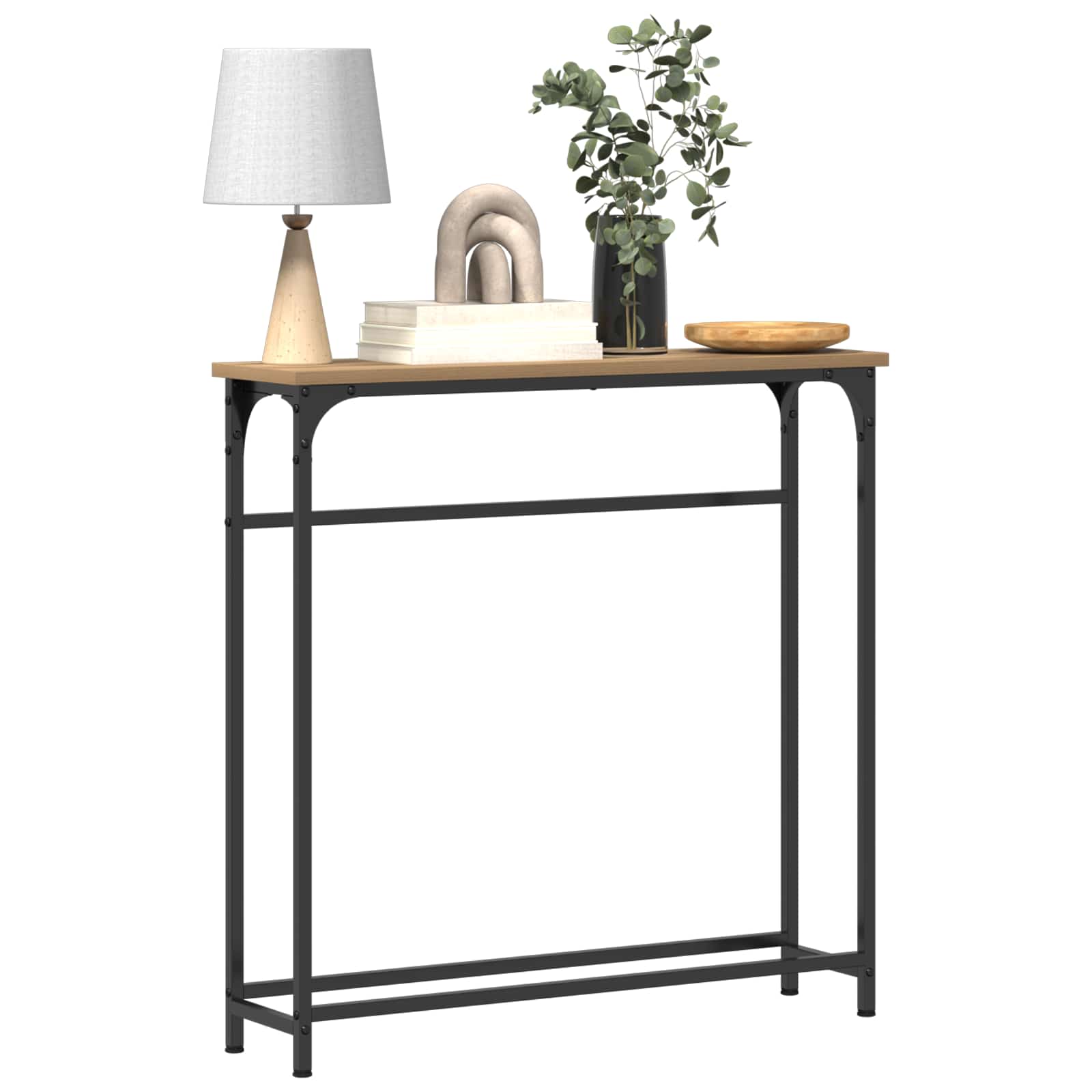 Wandtafel Artisan Eiken 75 x 19,5 x 75 cm Bewerkt hout is nu te koop bij PeponiXL, paradijselijk wonen!