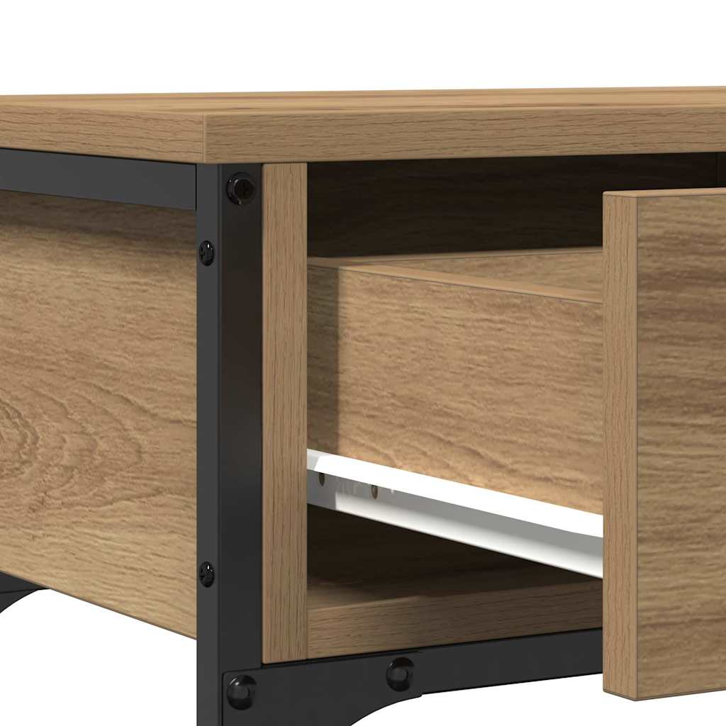 Wandtafel met lade Artisan Eiken 72.5 x 25 x 75 cm Bewerkt hout is nu te koop bij PeponiXL, paradijselijk wonen!