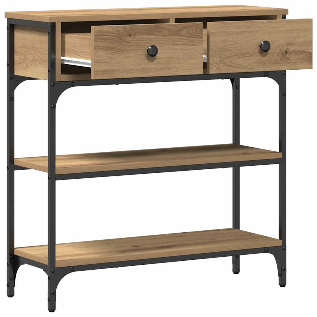 Wandtafel met lade Artisan Eiken 72.5 x 25 x 75 cm Bewerkt hout is nu te koop bij PeponiXL, paradijselijk wonen!