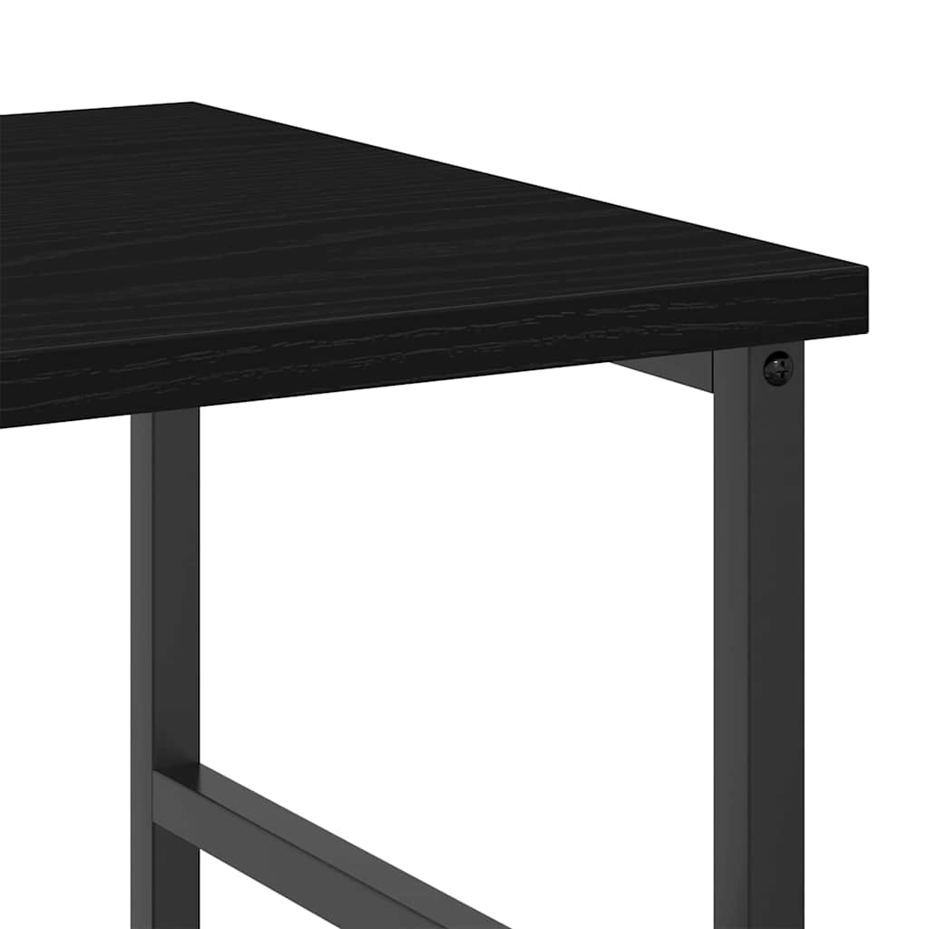 Boekenkast Zwart Eiken 50 x 33 x 117,5 cm Bewerkt hout is nu te koop bij PeponiXL, paradijselijk wonen!