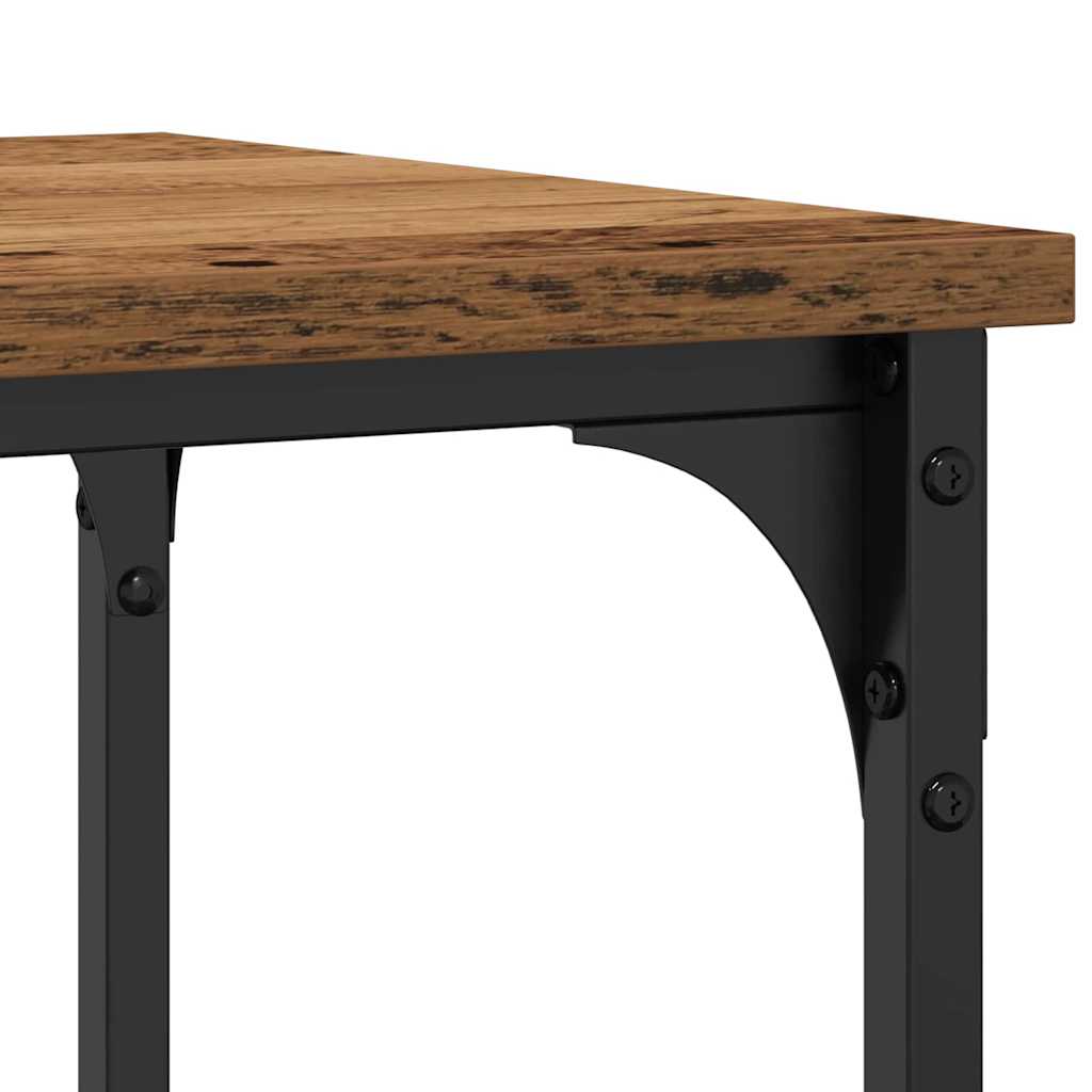 Console Tafel Oud hout 100 x 35 x 75 cm Gelaagd hout en metaal is nu te koop bij PeponiXL, paradijselijk wonen!