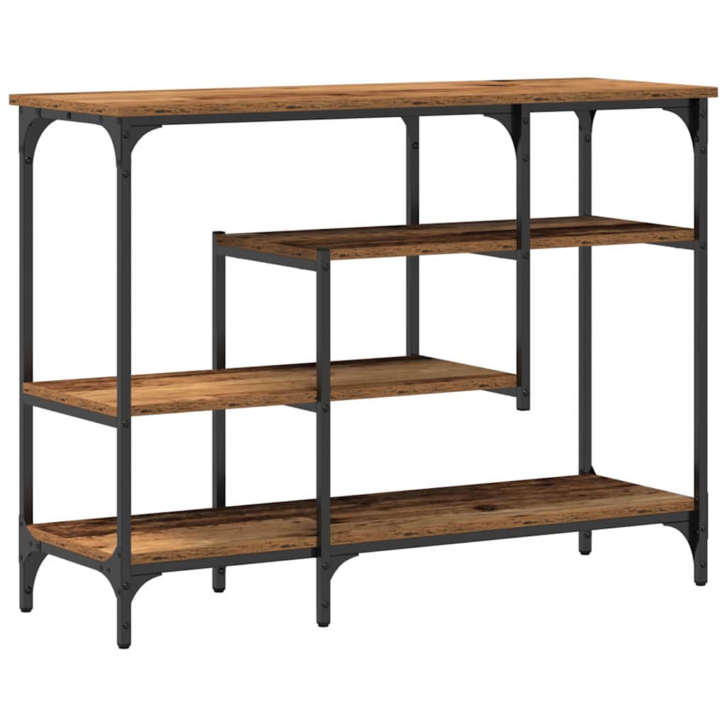 Console Tafel Oud hout 100 x 35 x 75 cm Gelaagd hout en metaal is nu te koop bij PeponiXL, paradijselijk wonen!