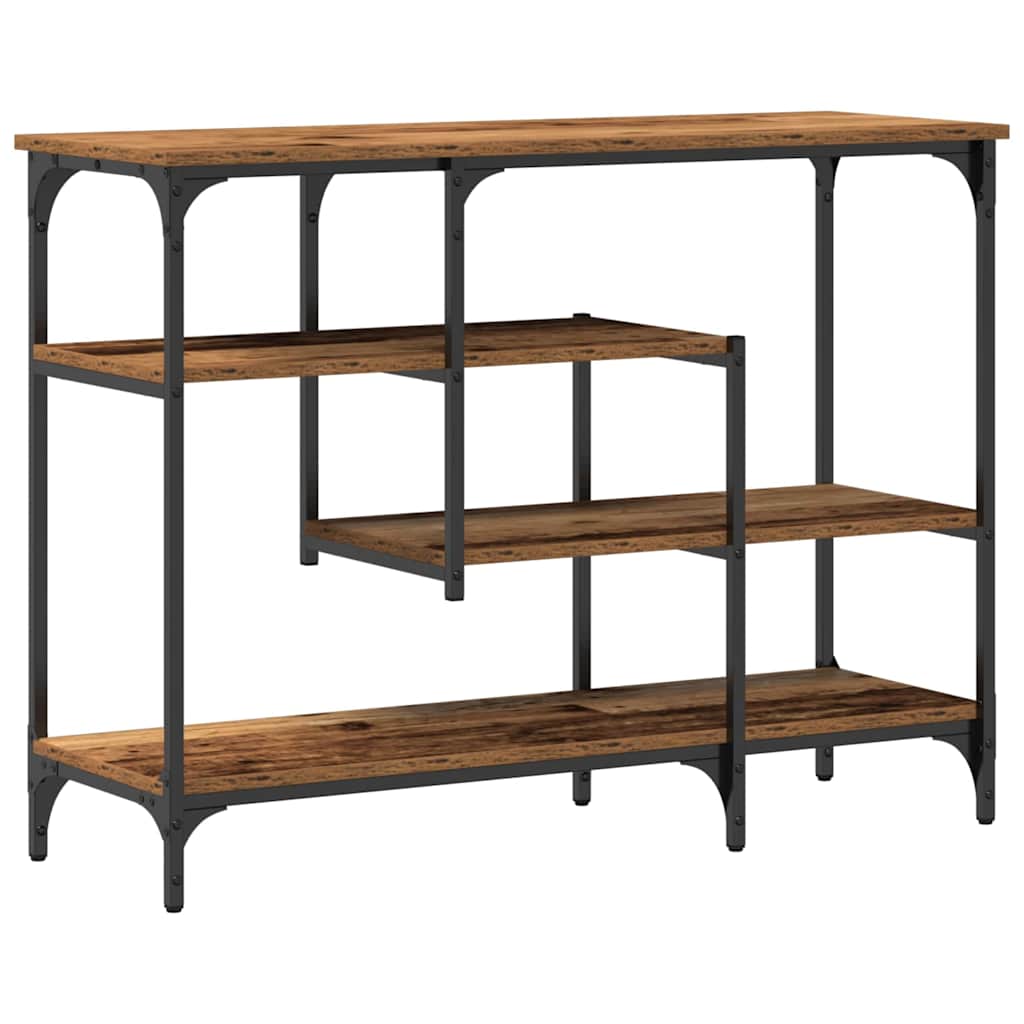 Console Tafel Oud hout 100 x 35 x 75 cm Gelaagd hout en metaal is nu te koop bij PeponiXL, paradijselijk wonen!