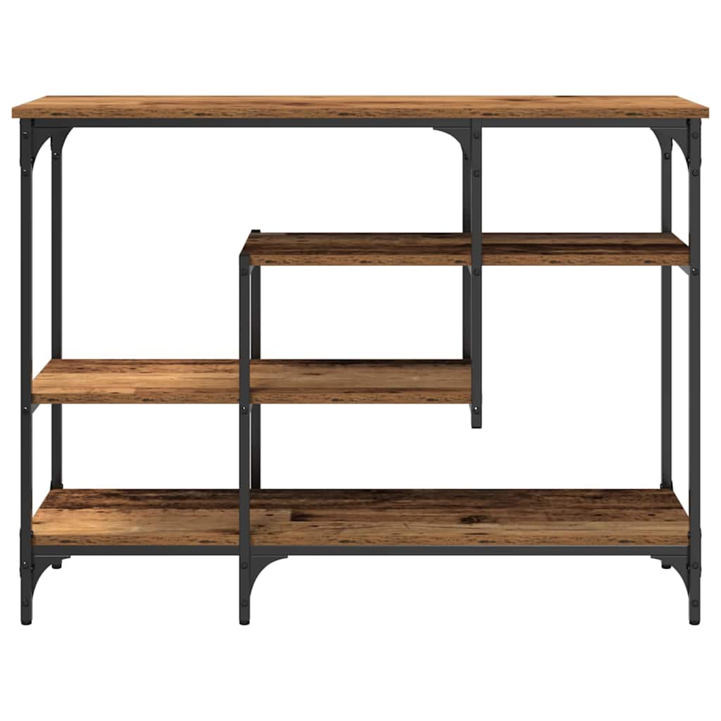 Console Tafel Oud hout 100 x 35 x 75 cm Gelaagd hout en metaal is nu te koop bij PeponiXL, paradijselijk wonen!