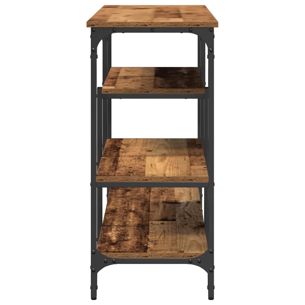 Console Tafel Oud hout 100 x 35 x 75 cm Gelaagd hout en metaal is nu te koop bij PeponiXL, paradijselijk wonen!