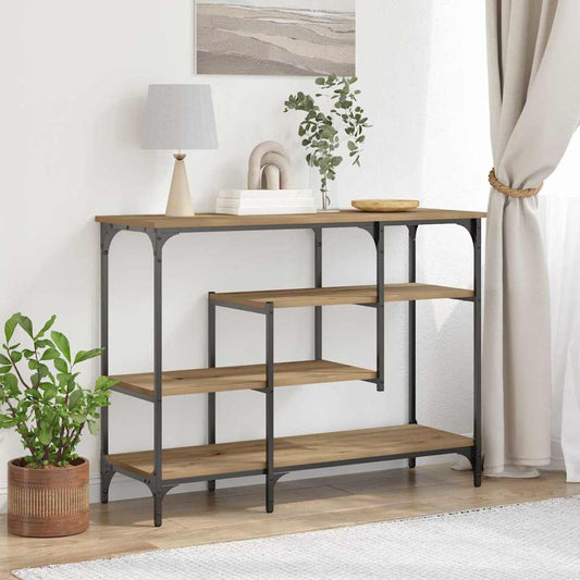 Console Tafel artisanaal eikenkleurig 100 x 35 x 75 cm is nu te koop bij PeponiXL, paradijselijk wonen!