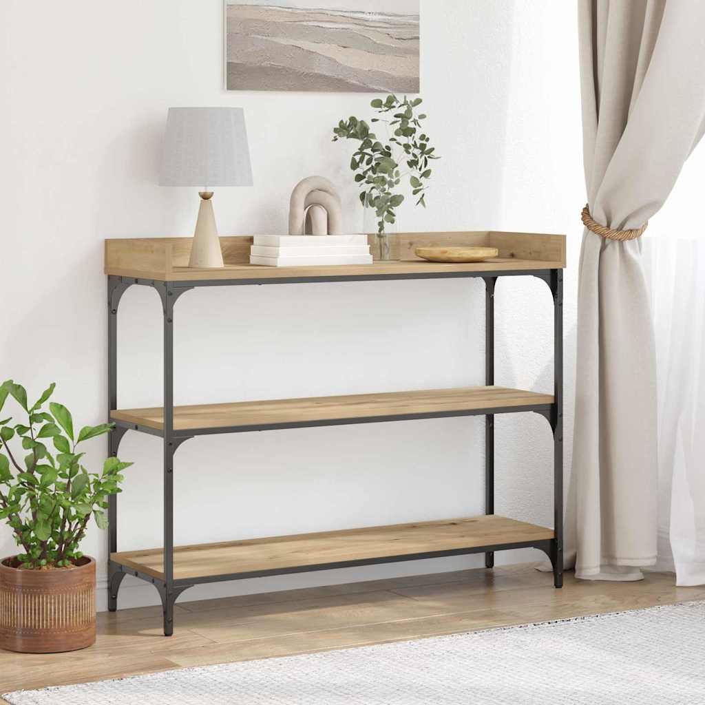 Console Tafel artisanaal eikenkleurig 100 x 30 x 80 cm is nu te koop bij PeponiXL, paradijselijk wonen!