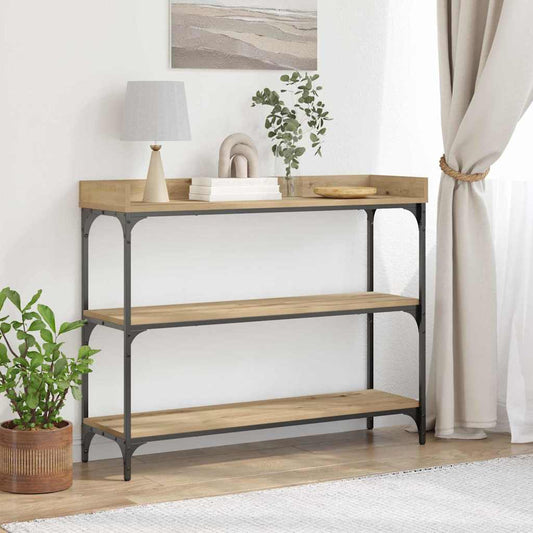 Console Tafel artisanaal eikenkleurig 100 x 30 x 80 cm is nu te koop bij PeponiXL, paradijselijk wonen!
