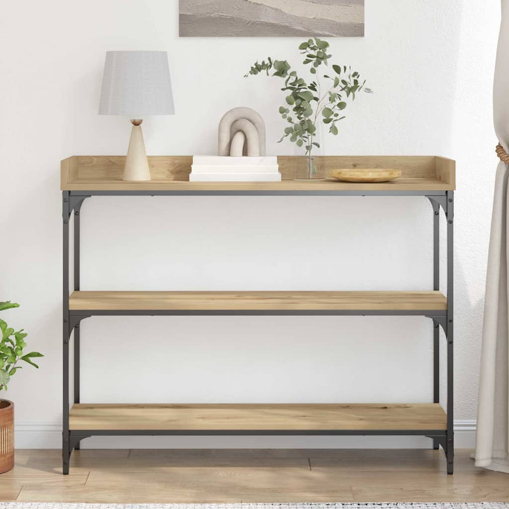 Console Tafel artisanaal eikenkleurig 100 x 30 x 80 cm is nu te koop bij PeponiXL, paradijselijk wonen!