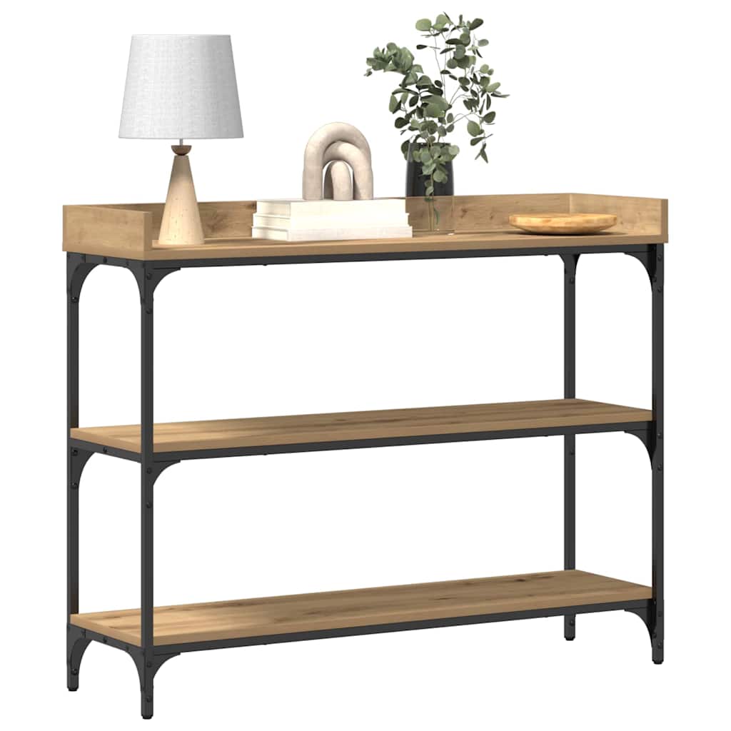 Console Tafel artisanaal eikenkleurig 100 x 30 x 80 cm is nu te koop bij PeponiXL, paradijselijk wonen!