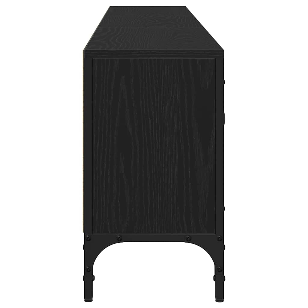 TV-kast met lade Zwart eiken 200 x 25 x 44 cm Bewerkt hout is nu te koop bij PeponiXL, paradijselijk wonen!