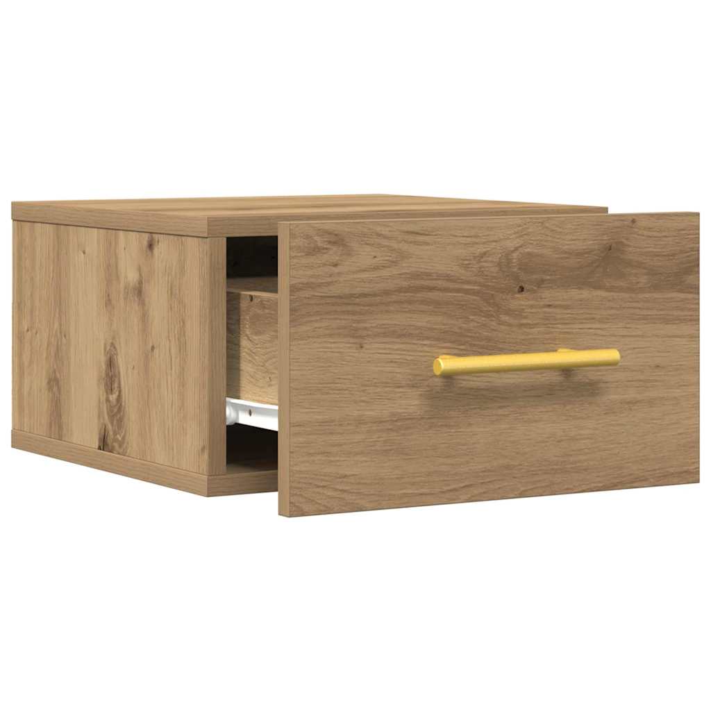 Nachtkastje Artisan Eiken 35 x 35 x 20 cm Bewerkt hout is nu te koop bij PeponiXL, paradijselijk wonen!