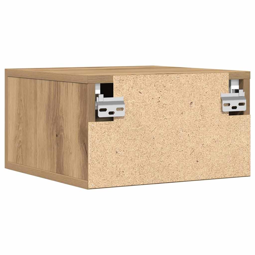 Nachtkastje Artisan Eiken 35 x 35 x 20 cm Bewerkt hout is nu te koop bij PeponiXL, paradijselijk wonen!