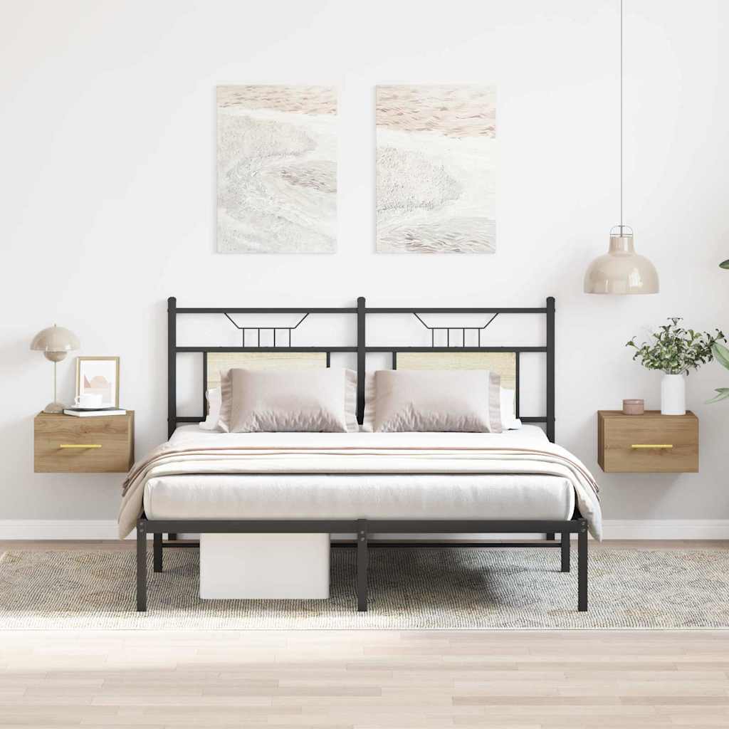 Nachtkastje 2 pcs Artisan Eiken 35 x 35 x 20 cm Bewerkt hout is nu te koop bij PeponiXL, paradijselijk wonen!