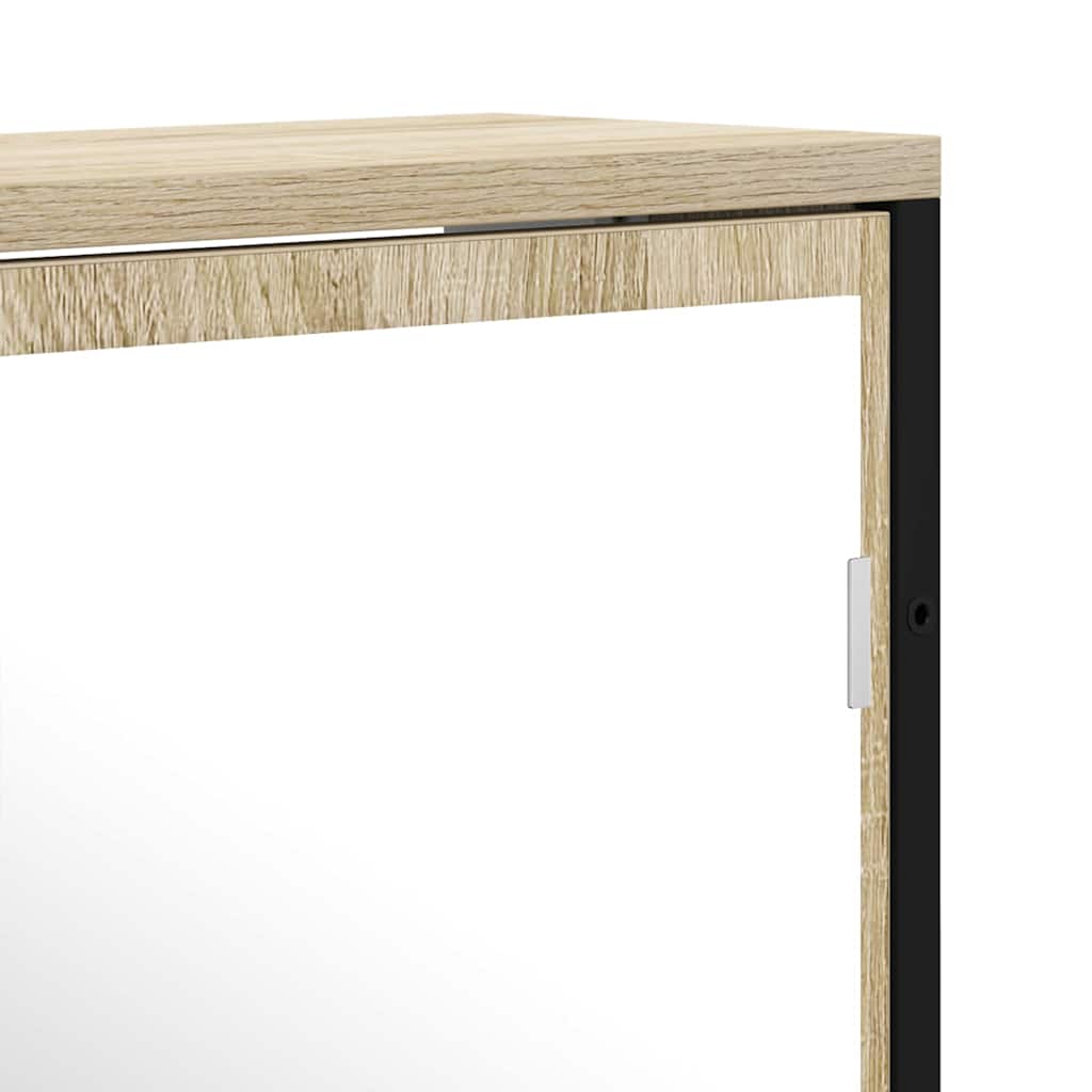 Badkamer Spiegel Beige 60 x 16 x 60 cm Glas en Engineered Hout is nu te koop bij PeponiXL, paradijselijk wonen!