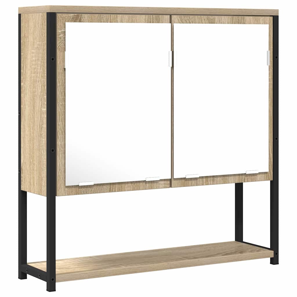 Badkamer Spiegel Beige 60 x 16 x 60 cm Glas en Engineered Hout is nu te koop bij PeponiXL, paradijselijk wonen!