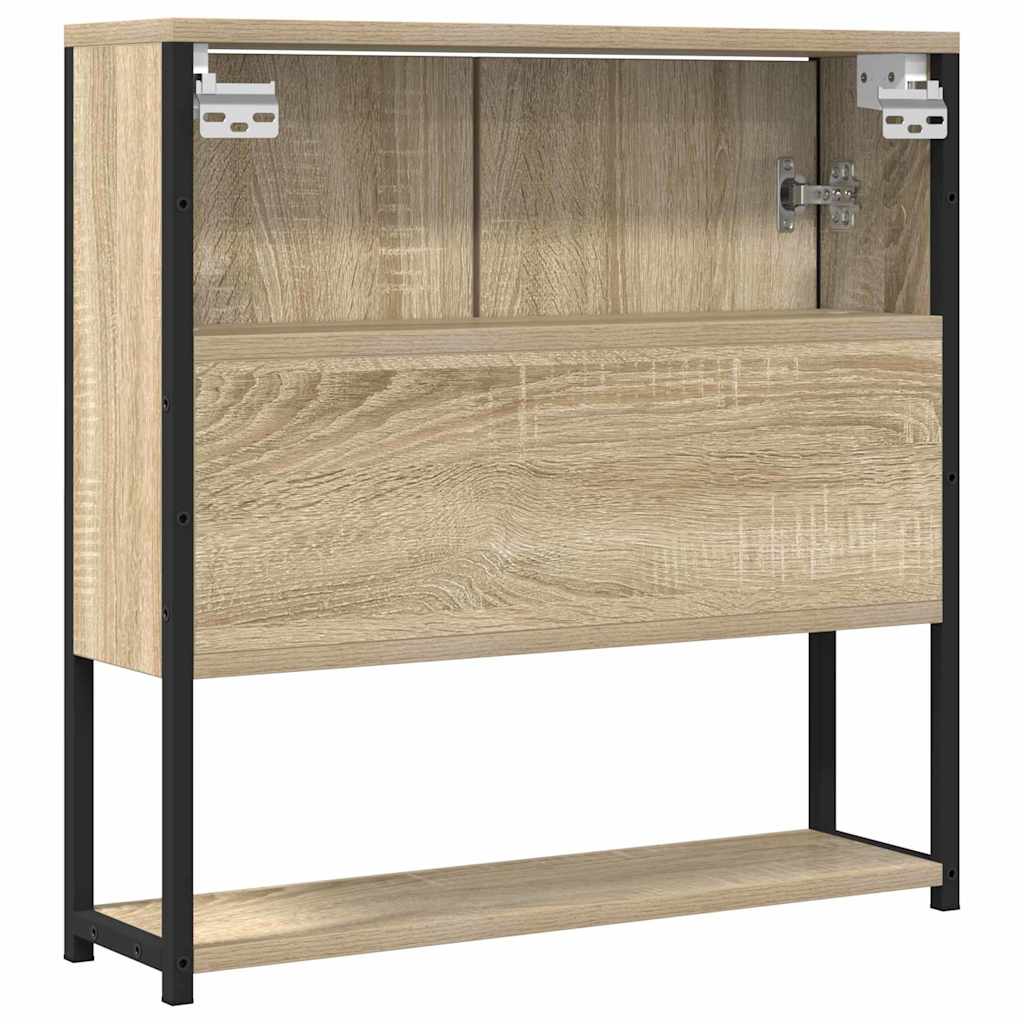 Badkamer Spiegel Beige 60 x 16 x 60 cm Glas en Engineered Hout is nu te koop bij PeponiXL, paradijselijk wonen!