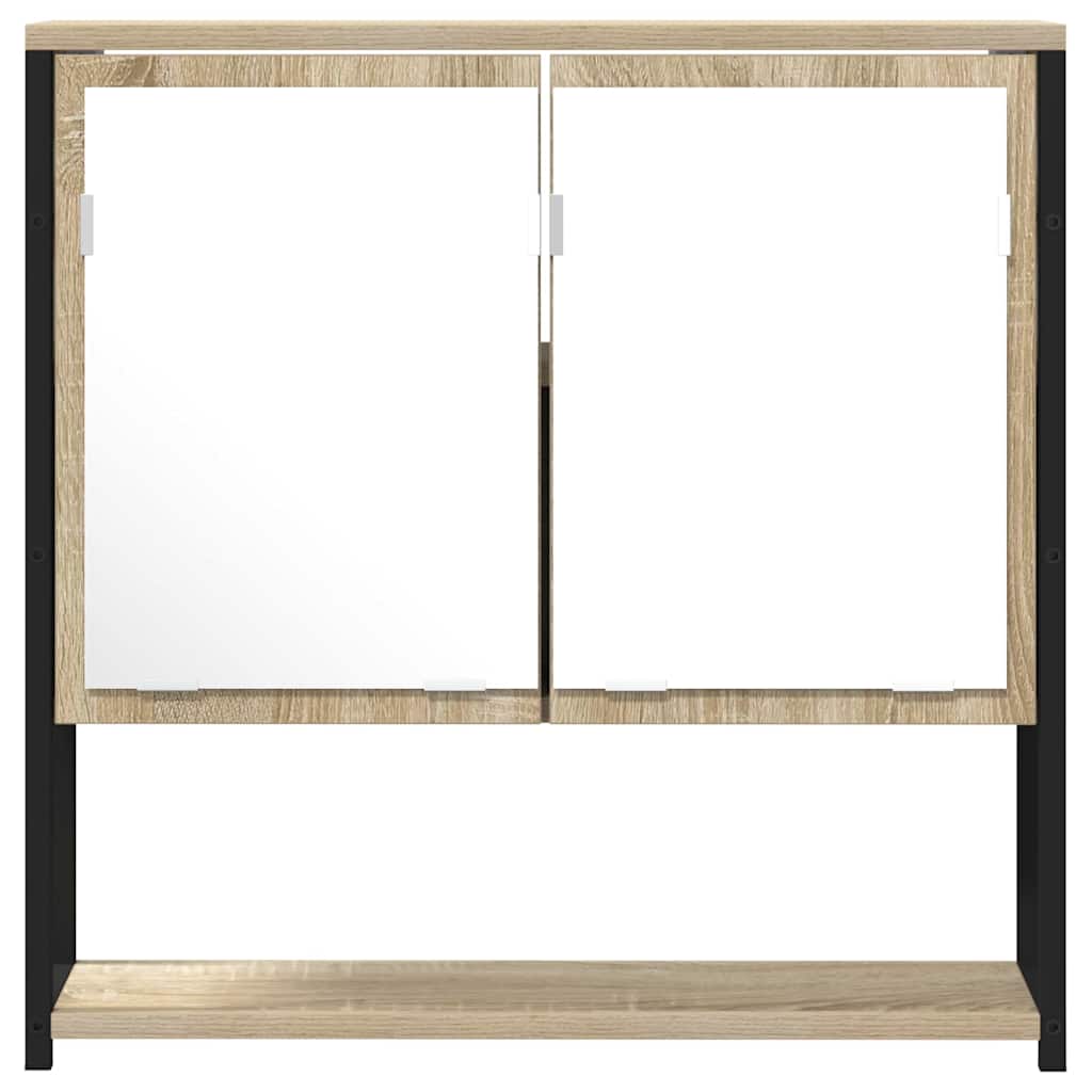 Badkamer Spiegel Beige 60 x 16 x 60 cm Glas en Engineered Hout is nu te koop bij PeponiXL, paradijselijk wonen!