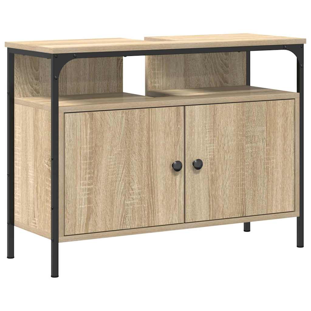 Badkamertenk te kast Bruin 80 x 30 x 60 cm Bewerkt hout is nu te koop bij PeponiXL, paradijselijk wonen!
