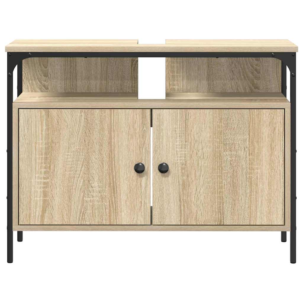 Badkamertenk te kast Bruin 80 x 30 x 60 cm Bewerkt hout is nu te koop bij PeponiXL, paradijselijk wonen!