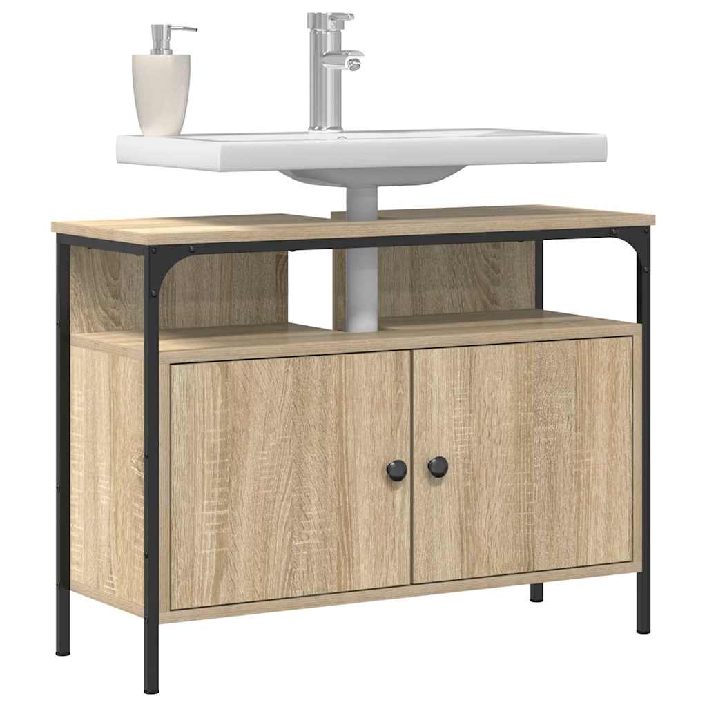 Badkamertenk te kast Bruin 80 x 30 x 60 cm Bewerkt hout is nu te koop bij PeponiXL, paradijselijk wonen!