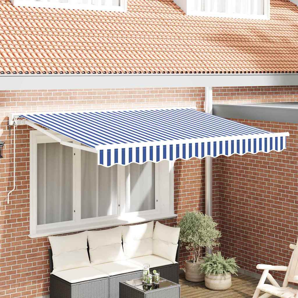 Zijde Frame Blauw en Wit 250 x 200 cm Polyester met PU-coating is nu te koop bij PeponiXL, paradijselijk wonen!