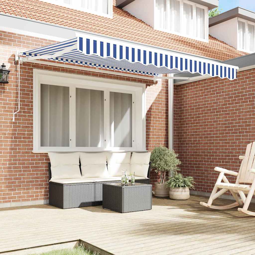 Zijde Frame Blauw en Wit 250 x 200 cm Polyester met PU-coating is nu te koop bij PeponiXL, paradijselijk wonen!