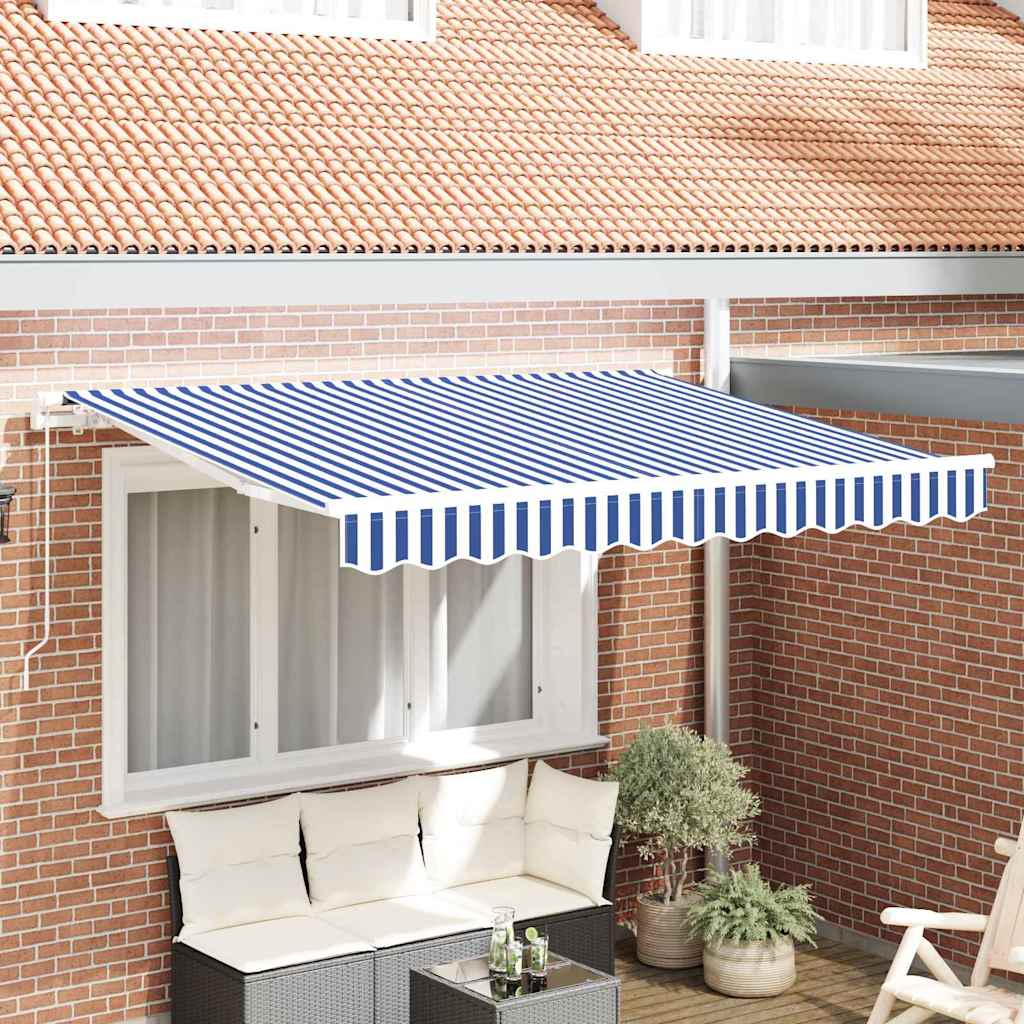 Inklapbaar Zonnescherm Blauw 250 x 200 cm Stof is nu te koop bij PeponiXL, paradijselijk wonen!