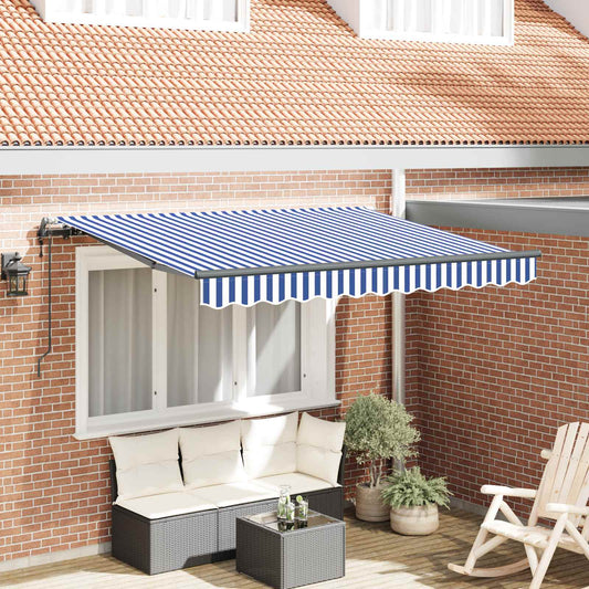 Inklapbaar Zonnescherm Blauw 250 x 200 cm Stof is nu te koop bij PeponiXL, paradijselijk wonen!