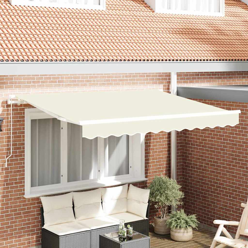 Inklapbaar Zonnescherm Crème 250 x 200 cm Stof is nu te koop bij PeponiXL, paradijselijk wonen!