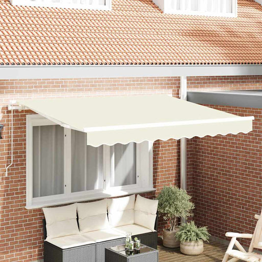 Inklapbaar Zonnescherm Crème 250 x 200 cm Stof is nu te koop bij PeponiXL, paradijselijk wonen!