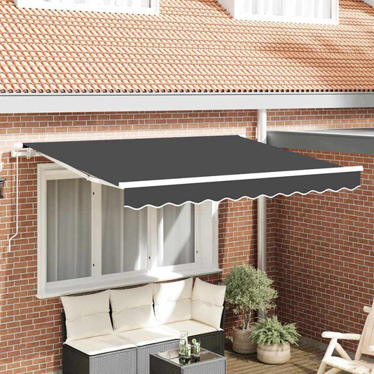 Inklapbaar Zonnescherm Antraciet 250 x 200 cm Stof is nu te koop bij PeponiXL, paradijselijk wonen!
