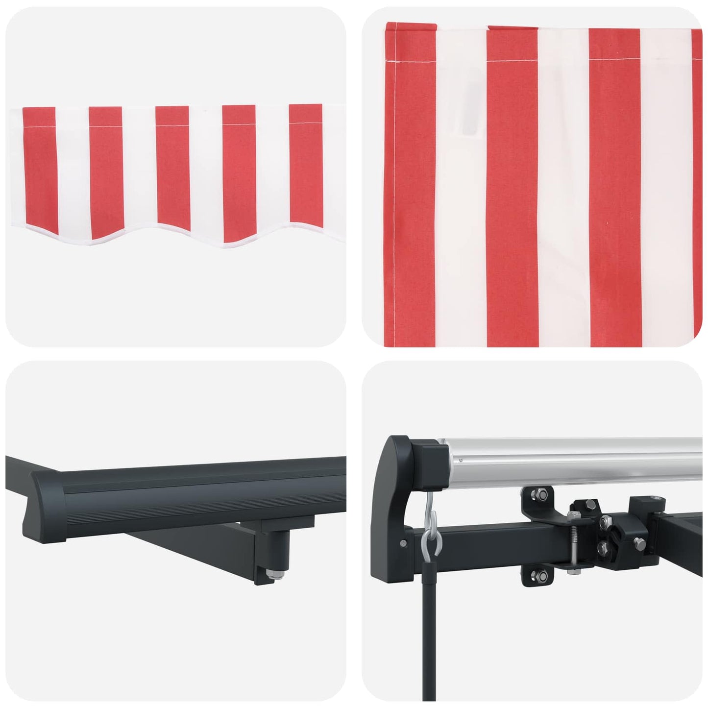 Inklapbaar Zonnescherm Rood 250 x 200 cm Stof