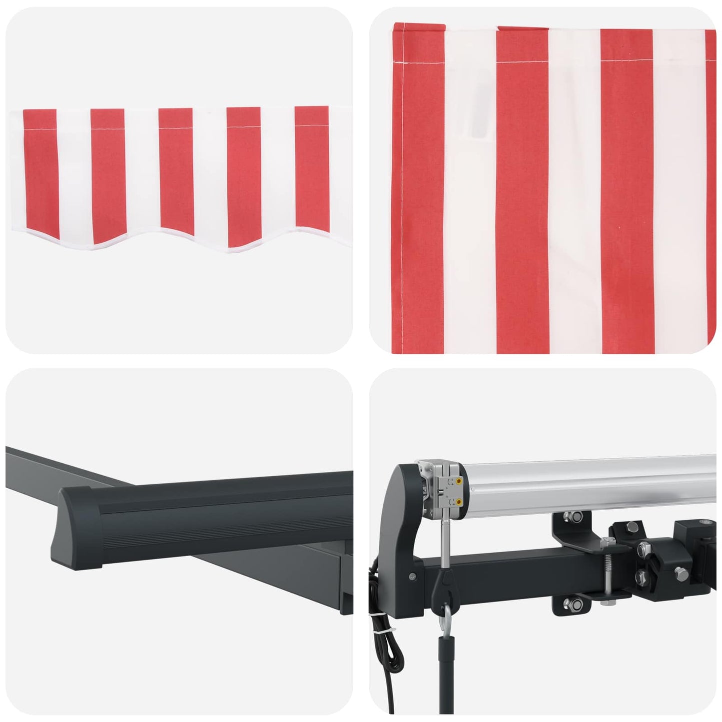 Inklapbaar Zonnescherm Rood 250 x 200 cm Stof
