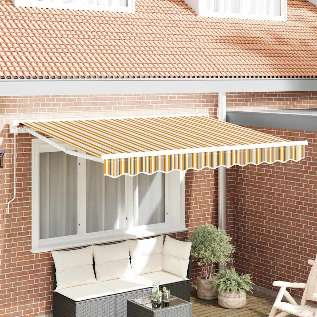 Zijde Frame Geel en Grijs 250 x 200 cm Polyester met PU-coating is nu te koop bij PeponiXL, paradijselijk wonen!