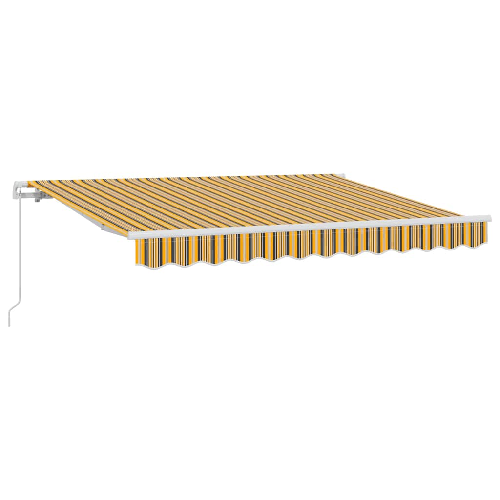 Inklapbaar Zonnescherm Geel en Grijs 250 x 200 cm Stof is nu te koop bij PeponiXL, paradijselijk wonen!