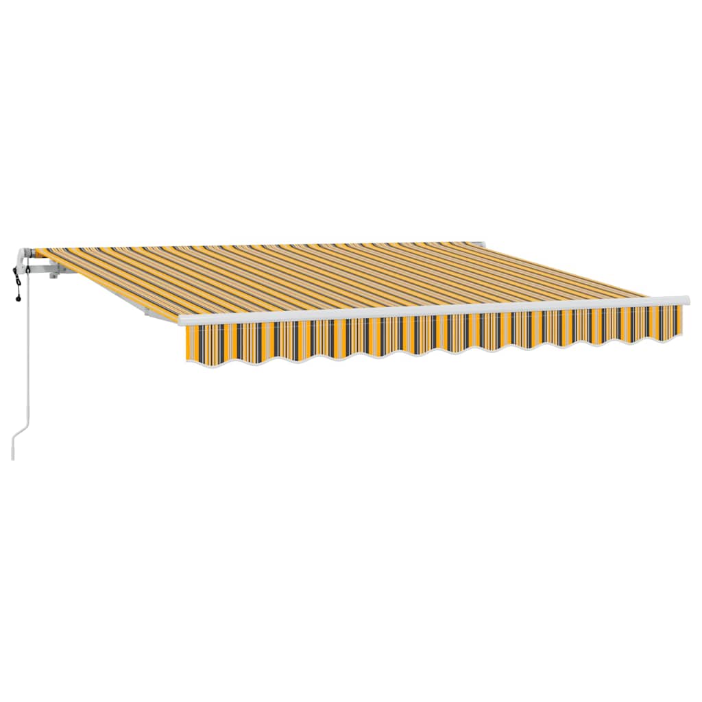 Inklapbaar Zonnescherm Geel en Grijs 250 x 200 cm Stof is nu te koop bij PeponiXL, paradijselijk wonen!