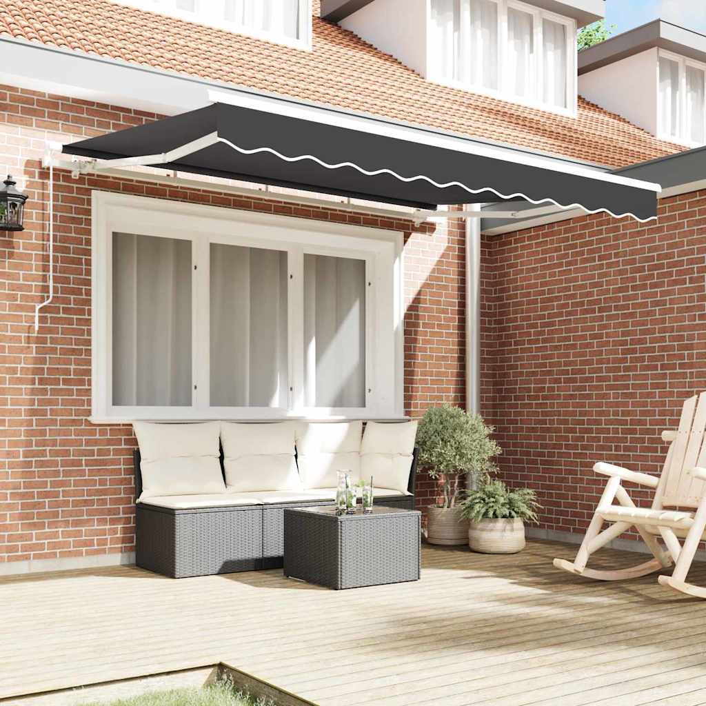 Inklapbaar Zonnescherm Antraciet 300 x 200 cm Stof is nu te koop bij PeponiXL, paradijselijk wonen!