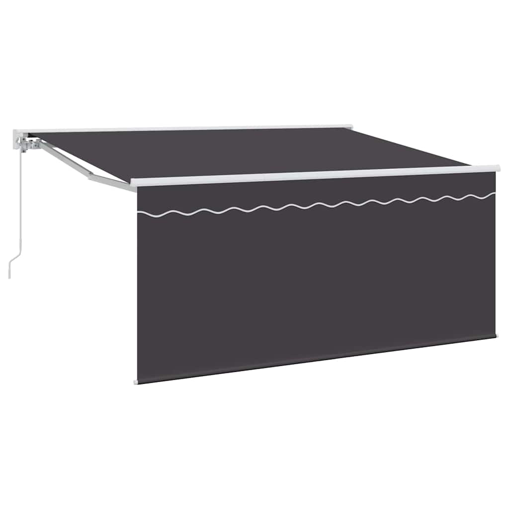 Inklapbaar Zonnescherm Gestreept Antraciet 300 x 200 cm Stof is nu te koop bij PeponiXL, paradijselijk wonen!
