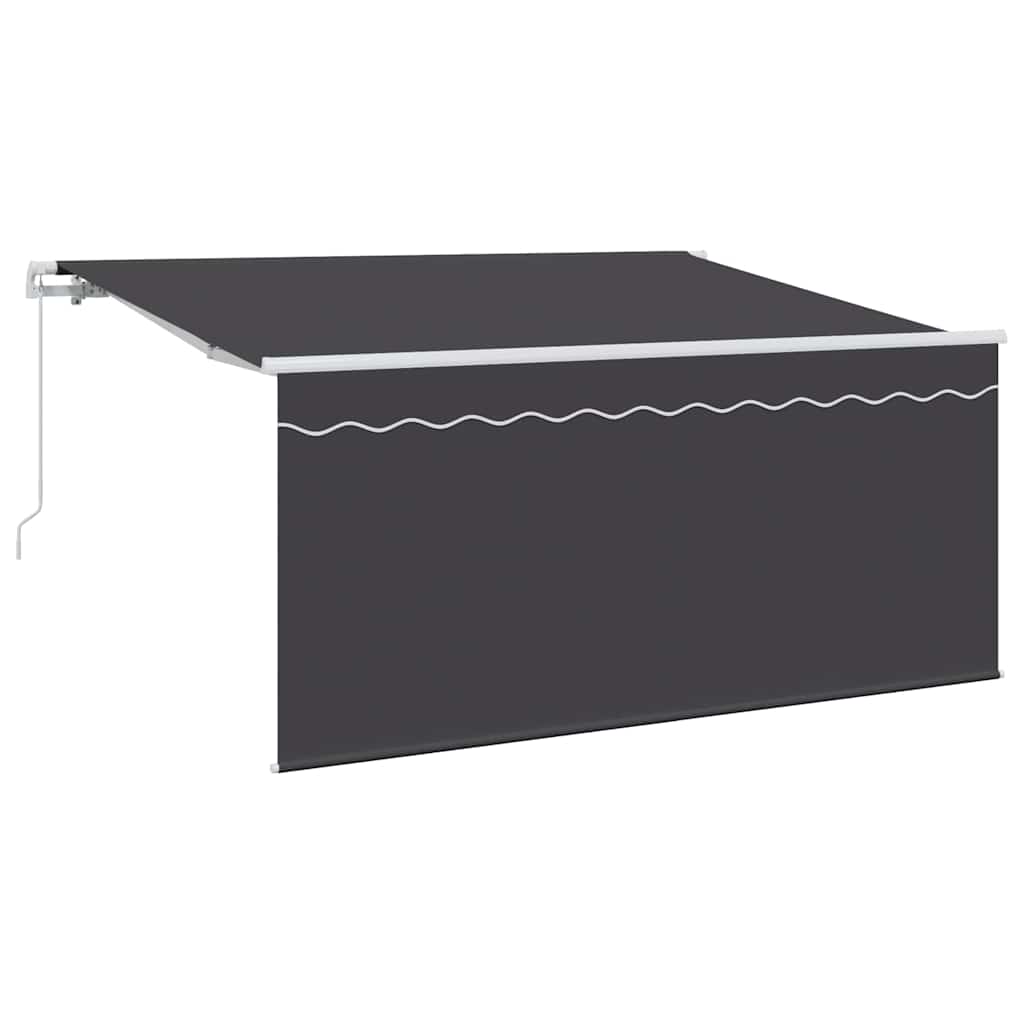 Inklapbaar Zonnescherm Gestreept Antraciet 300 x 200 cm Stof is nu te koop bij PeponiXL, paradijselijk wonen!