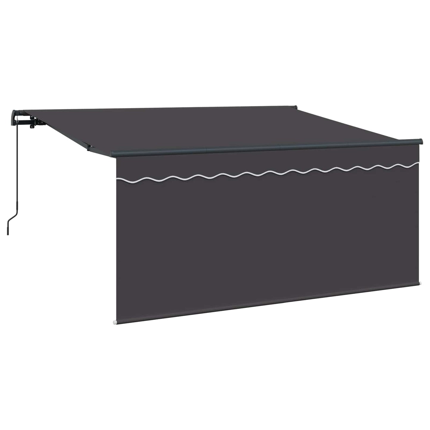 Inklapbaar Zonnescherm Gestreept Antraciet 300 x 200 cm Stof is nu te koop bij PeponiXL, paradijselijk wonen!