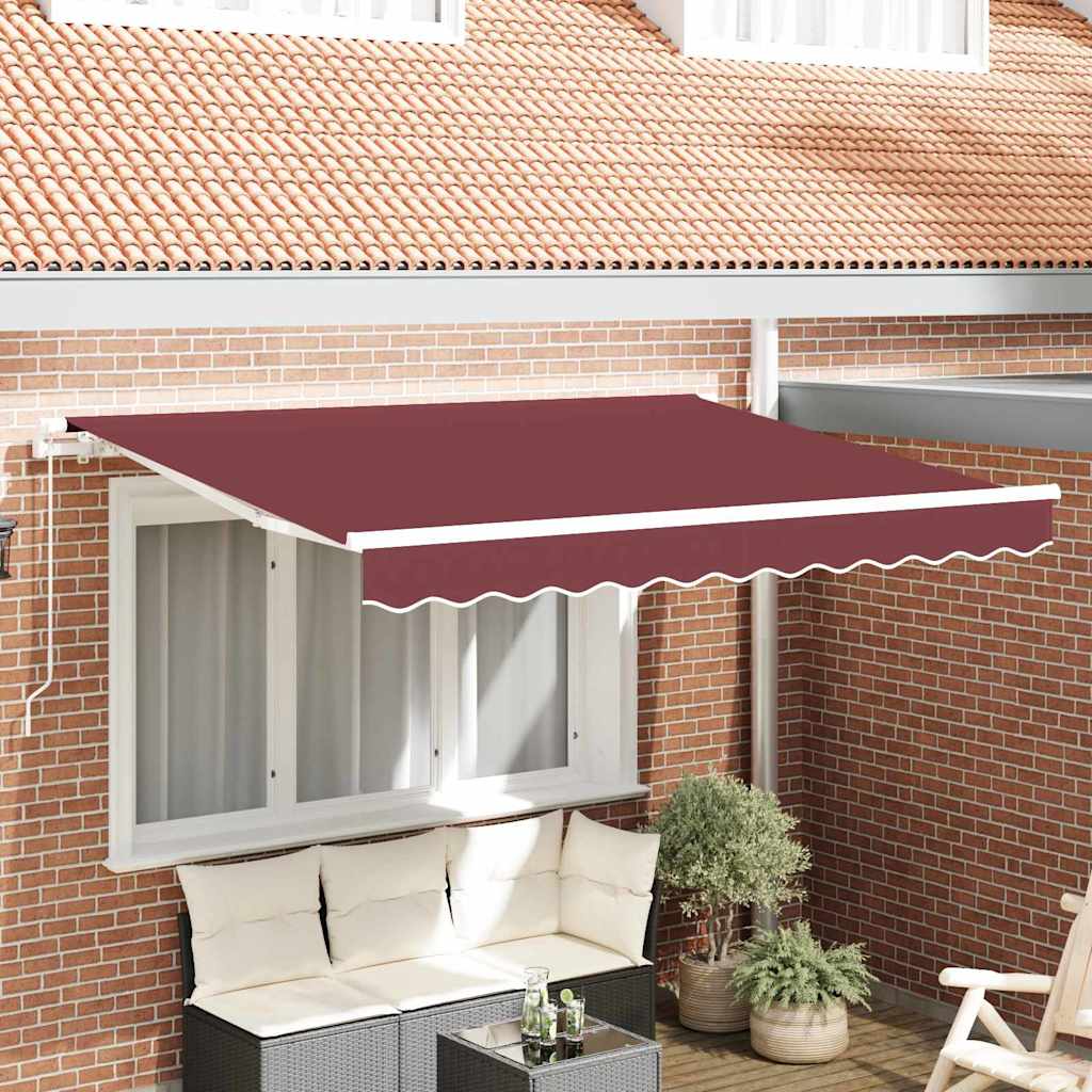 Inklapbaar Zonnescherm Bordeauxrood 300 x 200 cm Stof is nu te koop bij PeponiXL, paradijselijk wonen!
