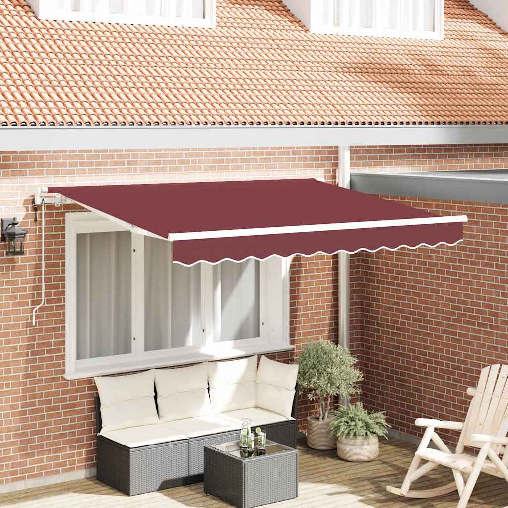 Inklapbaar Zonnescherm Bordeauxrood 300 x 200 cm Stof is nu te koop bij PeponiXL, paradijselijk wonen!
