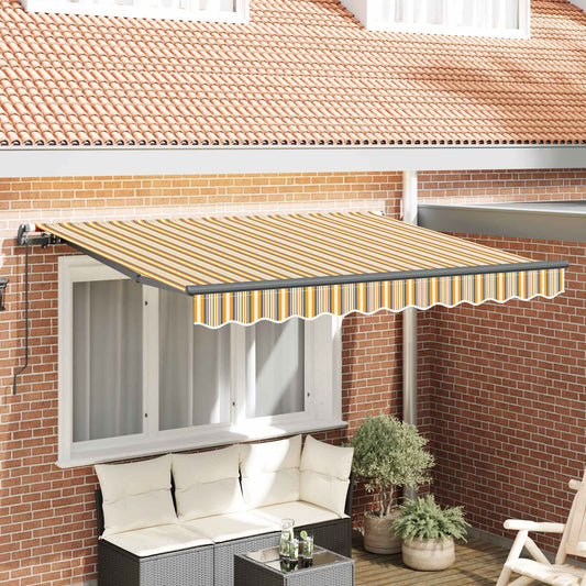 Inklapbaar Zonnescherm Geel 300 x 200 cm Stof is nu te koop bij PeponiXL, paradijselijk wonen!