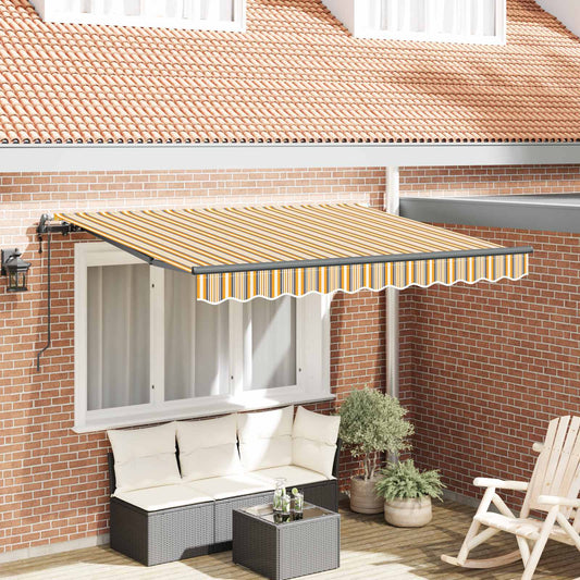 Inklapbaar Zonnescherm Geel 300 x 200 cm Stof is nu te koop bij PeponiXL, paradijselijk wonen!