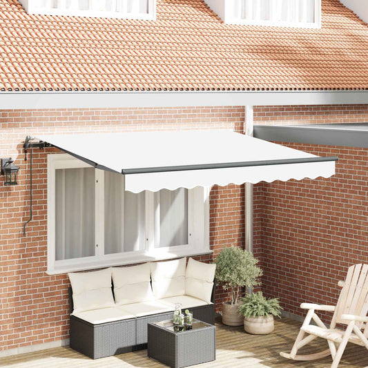 Inklapbaar Zonnescherm Wit 300 x 200 cm Stof is nu te koop bij PeponiXL, paradijselijk wonen!
